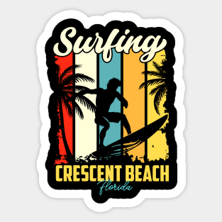 Surfing | Crescent Beach, Florida Sticker